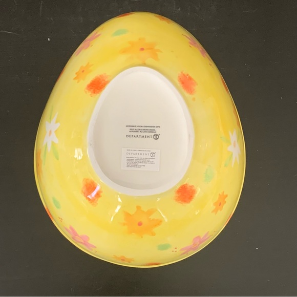 RARE - HTF Chicken or the Egg Department 56 Easter Egg Shaped Serving Bowl - Picture 15 of 16